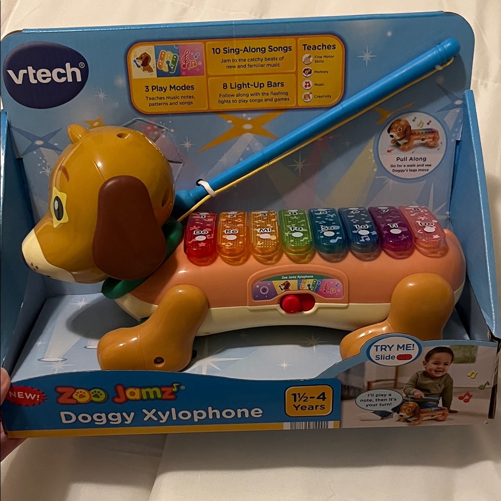 Zoo Jamz Doggy Xylophone – Multicolor Musical Pull-Along Toy